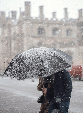 snowy umbrella